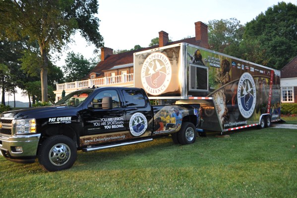 sportsmans truck with trailer